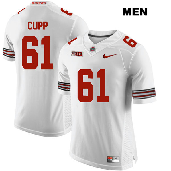 Ohio State Buckeyes Men's Gavin Cupp #61 White Authentic Nike College NCAA Stitched Football Jersey WE19B11RL